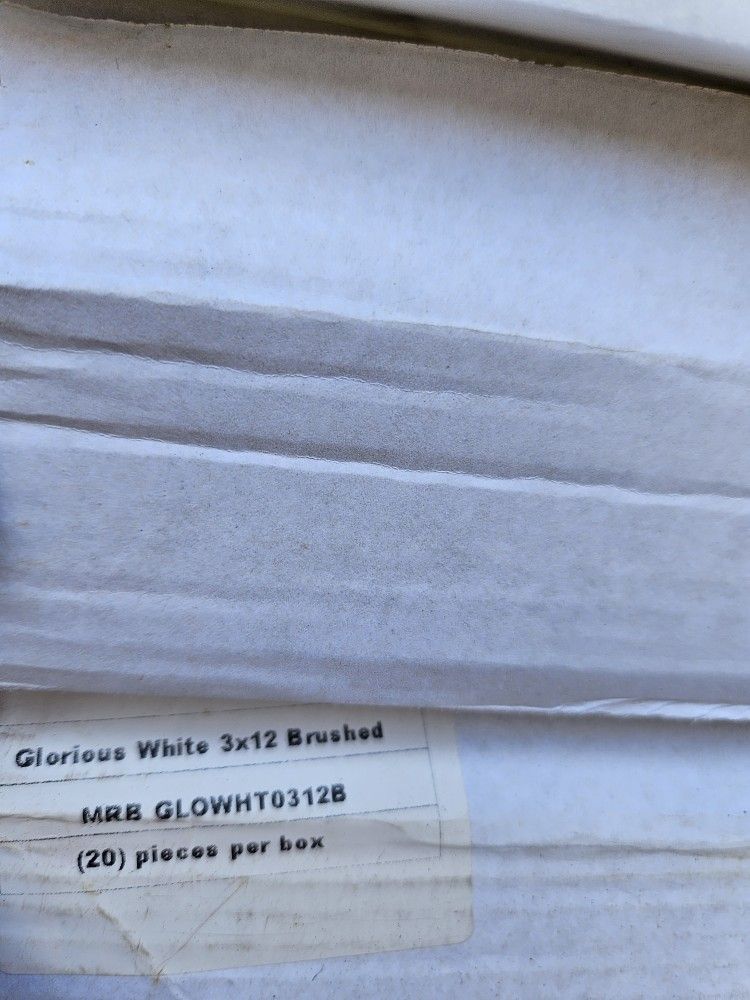 3 x12 High Quality MarbleTiles- Glarious White Brushed