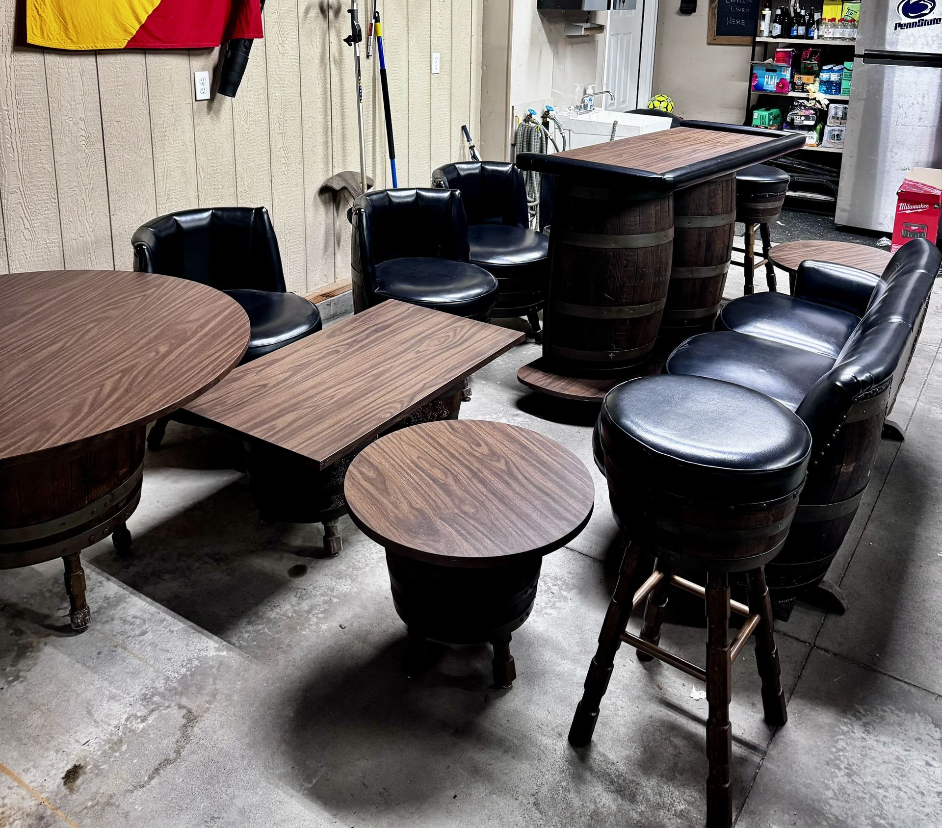 12 Piece Vintage Barrel Furniture Set