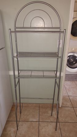 Household Essentials
3-Tier Metal Over the Toilet Bathroom Storage Shelf, Silver