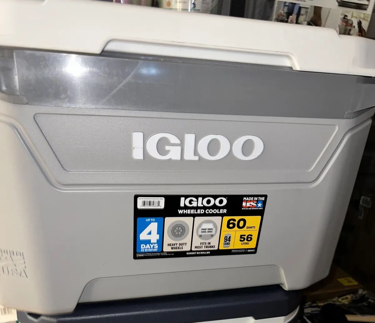 Cooler 60 Quart Gray