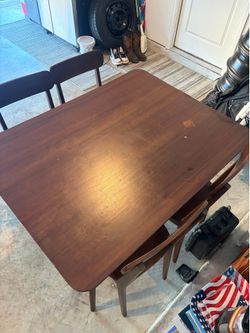 Wood table and chairs