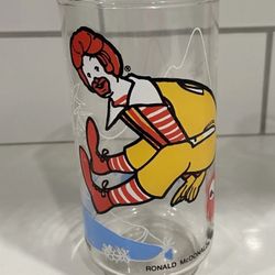 Vintage 1977 McDonald’s Promo Drink Glass Ronald McDonald Action Series 70s 