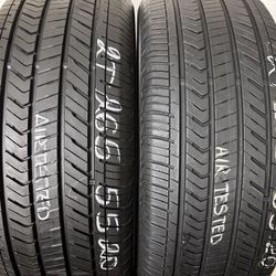 2 Tires 265 55 20 Yokohama Geolander X-cv G057 Like New No Repairs