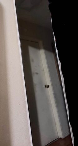 White large long mirror