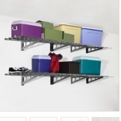 1' x 6' Black Wall Mounted Shelf (2-Pack) Brand New In The Box