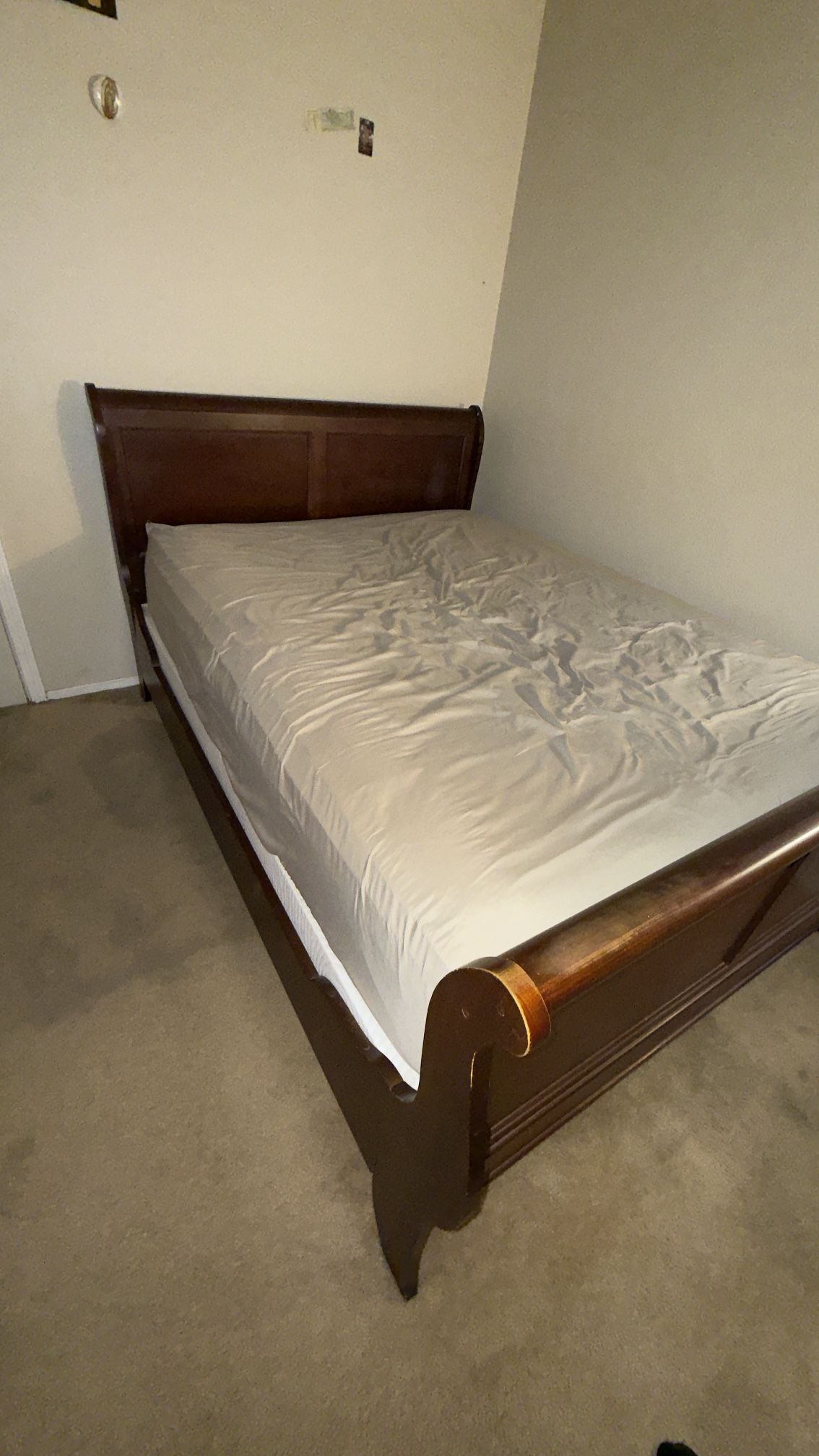 Queen Bed Frame With sealy Mattress And Box Spring