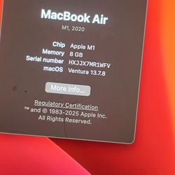 Laptop Mac Book Air. 