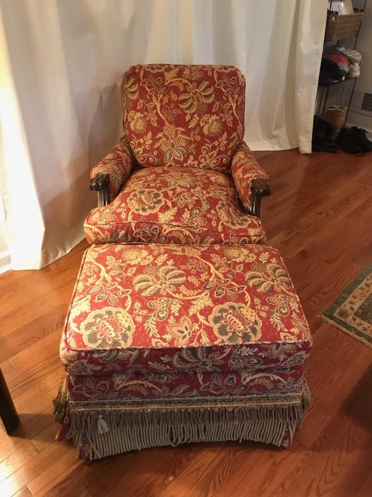 Beautiful Chair And Ottoman/ Foot Stool