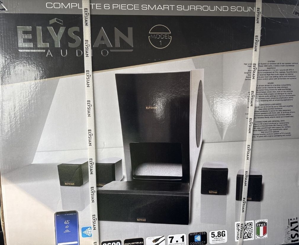 Professional Elysian audio model 1 Home Theater surround sound NIB
