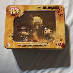 FUNKO POCKET POP FIGURES . The Walking Dead ! 3 Pack 