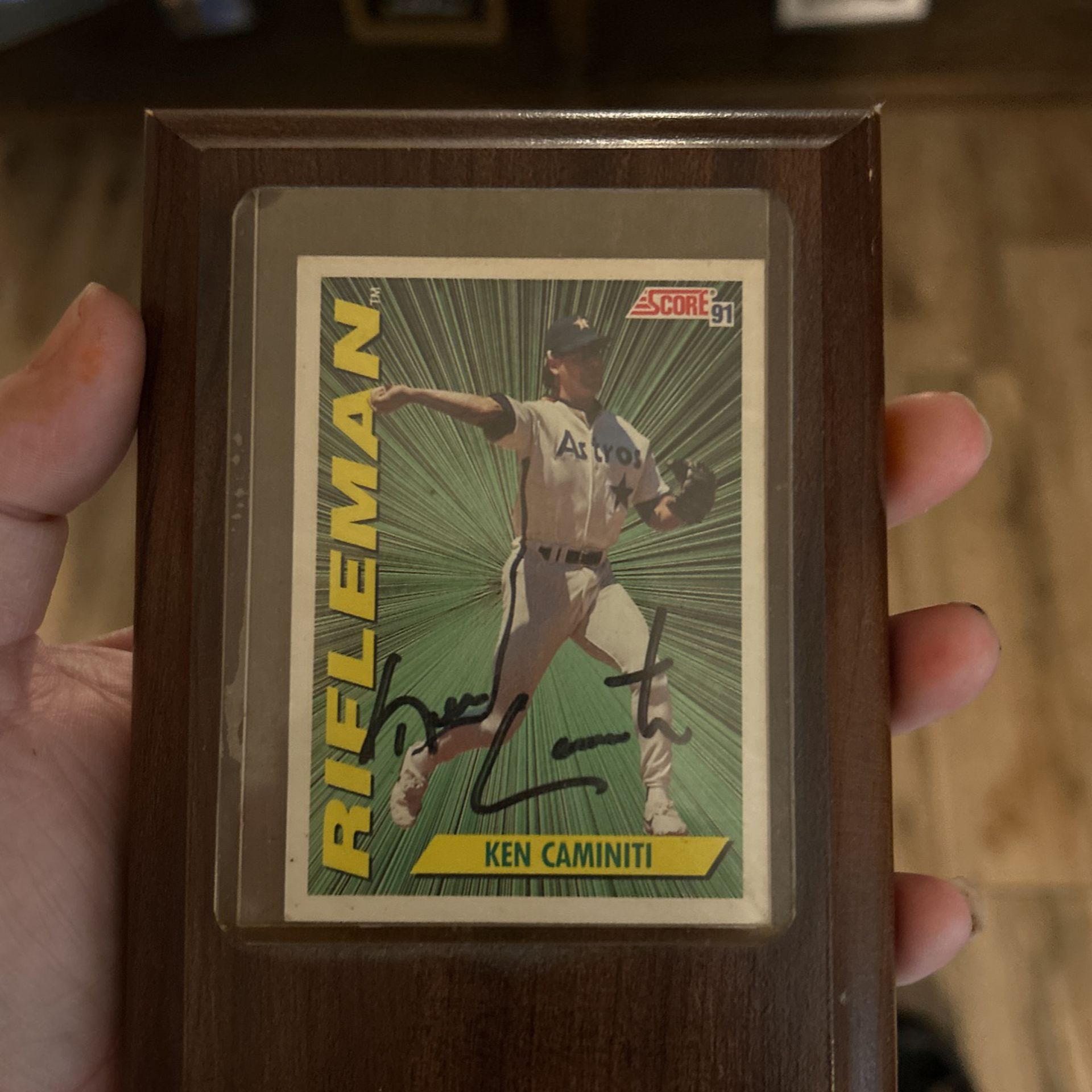 Score 1991 Ken Caminiti Autographed Baseball Card