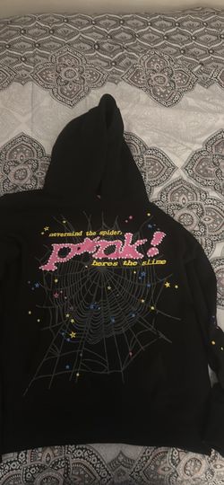Sp5der Worldwide Hoodie Black Men’s Small 