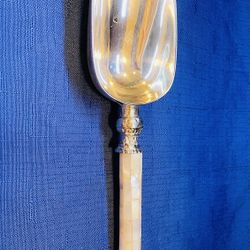 Stunning Vintage Silver Plate And Mother Of Pearl Ice Scoop