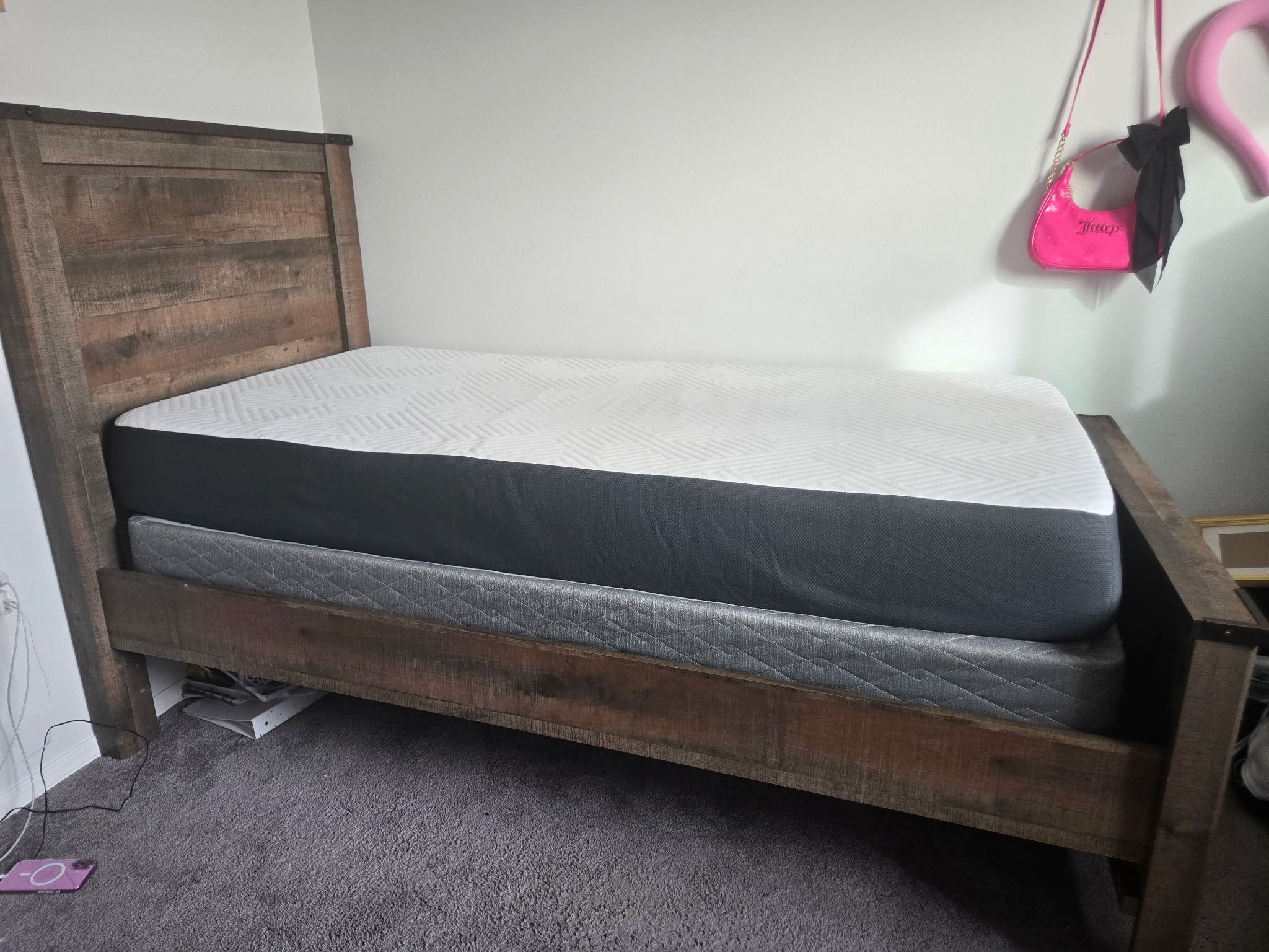 New Wooden Bed Frame, Mattress and Box Spring Bundle!!!! 