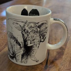 Vintage 1994 Zakanaka Derek Bauer Elephant Coffee Mug South Africa Wildlife
