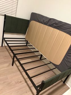 Twin Metal Bed Frame with Headboard