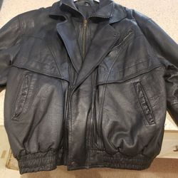 Like New Genuine Leather Riding Jacket XL