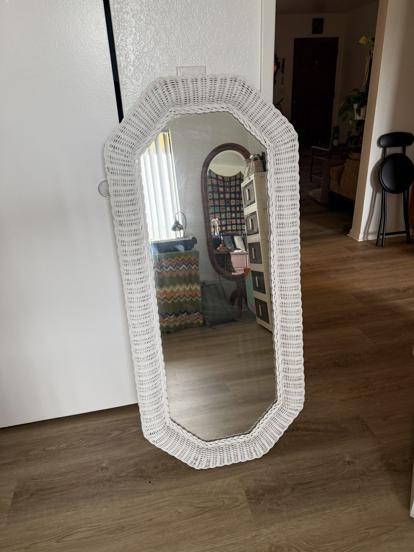 Vintage Wicker Mirror