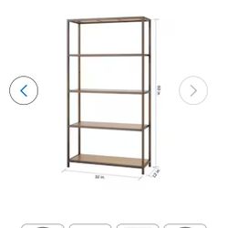 5-tiet bronze wood shelving
