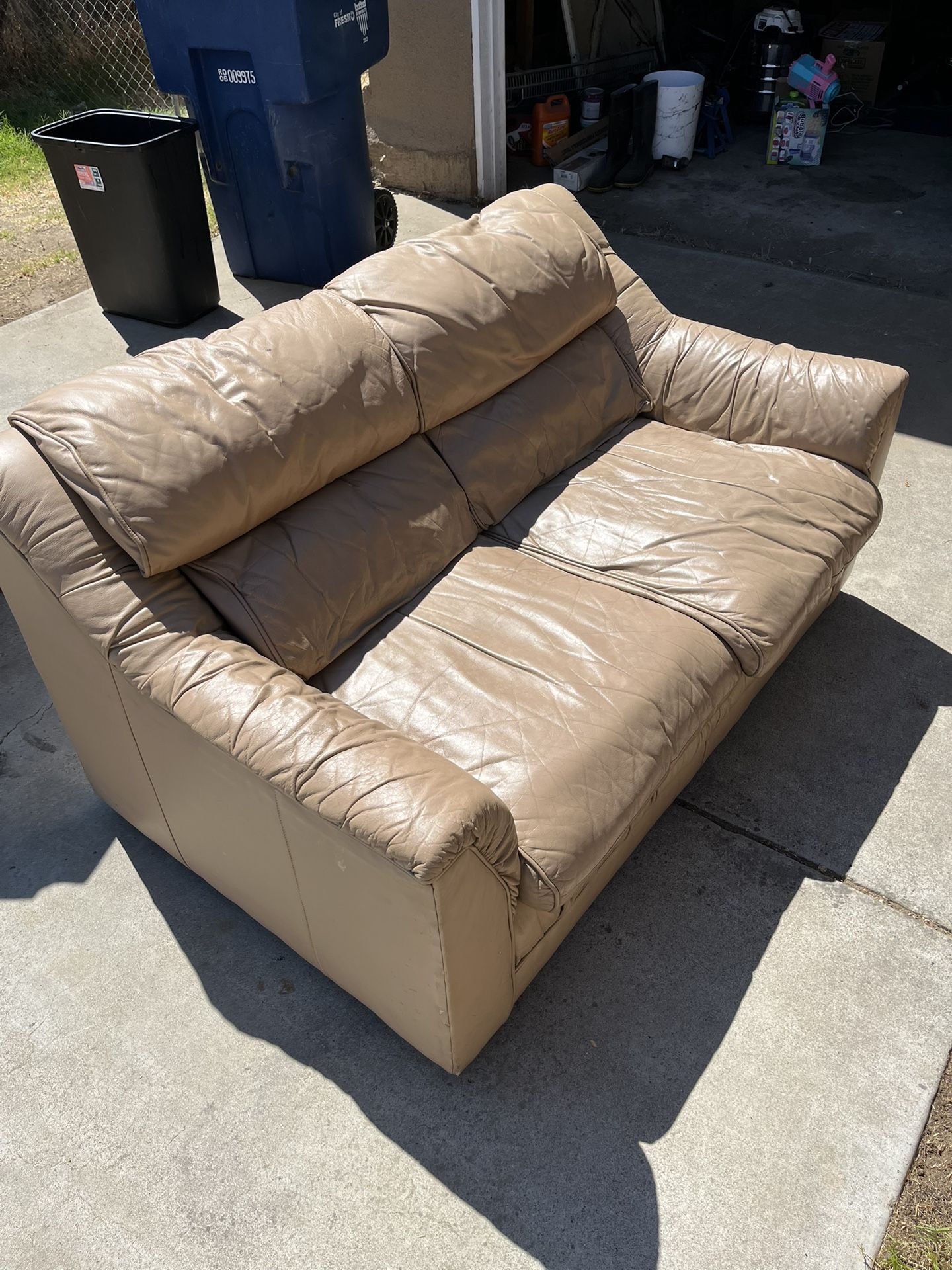 Brown Leather Couch