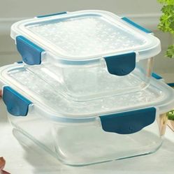 Set de recipientes de cristal con tapadera