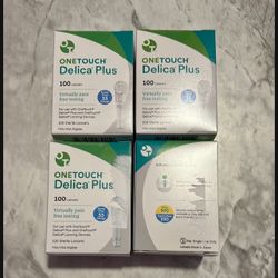 OneTouch Delica Plus Lancets 4 Boxes - 100 Count Each