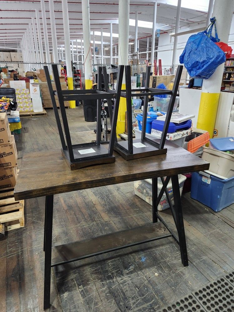 Table And STOOLS 4 BY 2 BY 3 3 NICE Pieces