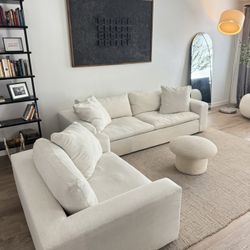 Cloud couch + Chair  ( Delivery Available ) 