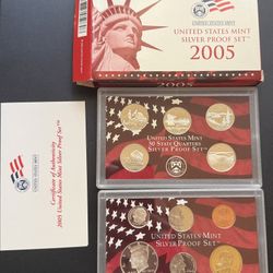 2005 US Mint Silver Proof Set In The OGP