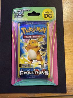 Pokémon Evolutions Xy Dollar General Sealed Pack 2 Mini Boosters 1 Bonus