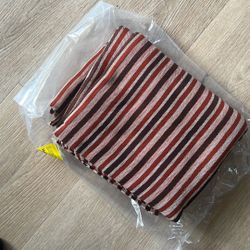 Beautiful Striped Woven Fabric textile 88 X 76 in