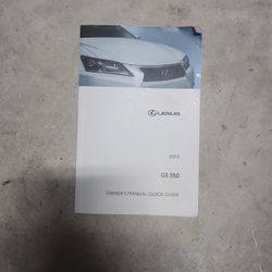 2013 Lexus GS 350 Manual 