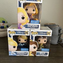 Disney Princess Glitter Funko Pops Walmart Exclusive