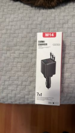 7 in 1 Retractable Car Charger,102W Car Charger Fast Charging Adapter Car Charger USB C,Car Accessories,Voltage Smart Display,3 Retractable Type-C Cab