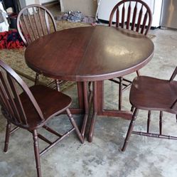 Brown Table And 4 Chairs 