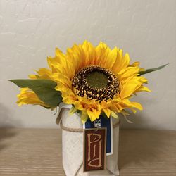 Artificial Sunflowers Potted Fake Sunflower in Paper Pulp Pot