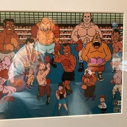 Mike Tyson Autographed 11x14 Framed Picture Of Punch Out Beckett Certified.