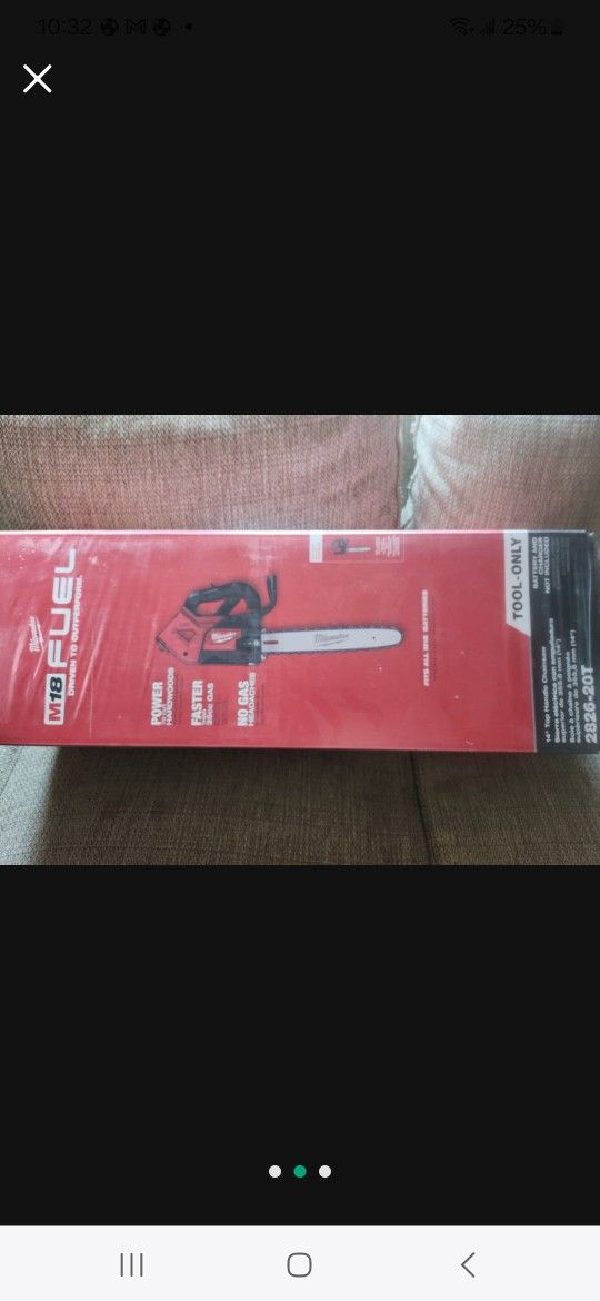 

M18 FUEL 14 in. 18V Lithium-Ion Brushless Cordless Battery Top Handle Chainsaw (Tool Only)

