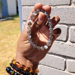 Gray Moonstone Crystal Bracelet