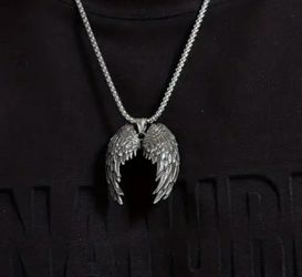 Unisex Angel Wings Pendant Chain Necklace