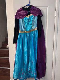 Frozen Elsa Princess Costume Dress with Cape