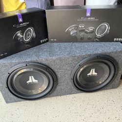 (2) 12 inch JL Audio 12W1v3-4 Subwoofer in sealed box