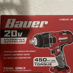 IBAUER 20V 1/2 In. IMPACT WRENCH  Bauer starter kit 5ah battery and charger