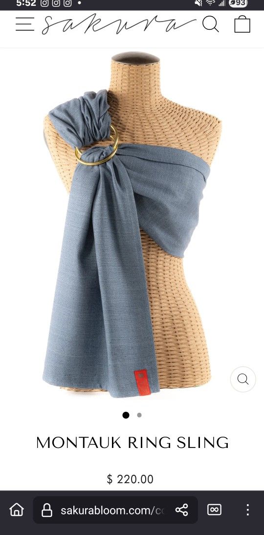 Sakura Bloom Ring Sling Baby Carrier
