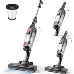 R6X Corded Stick Vacuum Cleaners for Home, 20Kpa Powerful Suction Stick Vacuum with 16Ft Cord, 2 in 1 Lightweight Handheld Vacuum Cleaner for Hardwood