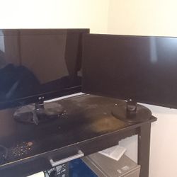 2 COMPUTER MONITORS 