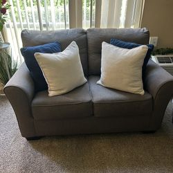 Dark Grey Lovers Seat Couch 
