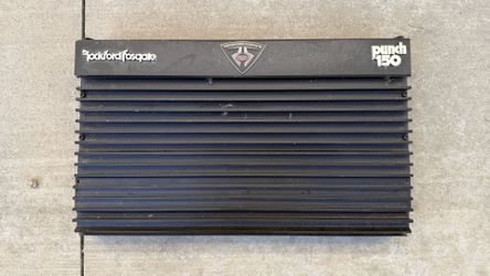 Rockford Fosgate Punch 150 car amplifier. This is a vintage, two-channel amplifier that was part of the "25 to LIFE" anniversary series, which celebra
