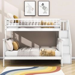 Wayfair Twin/Full Bunk Bed With Storage
