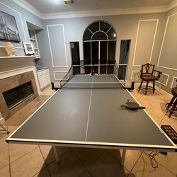 Table tennis table and robot play set